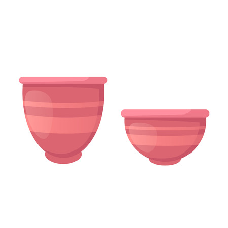 illustration of isolated flowerpot vectorのイラスト素材