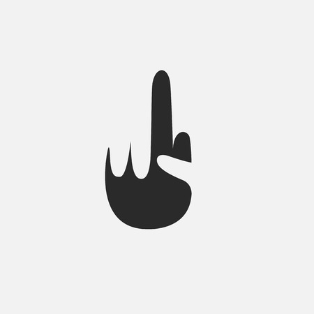 hand with middle finger icon vectorのイラスト素材