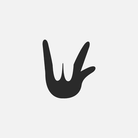 Hand in I love you icon vectorのイラスト素材