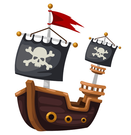 Pirate ship vector illustrationのイラスト素材