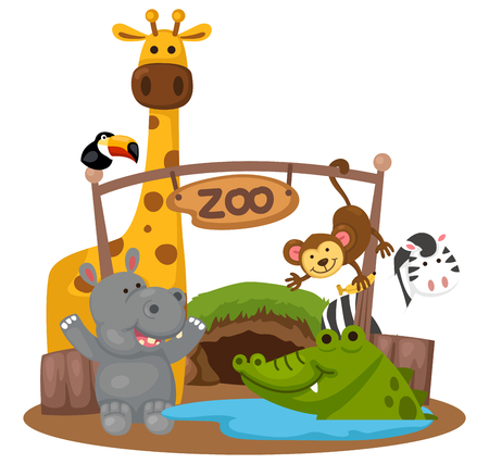 illustration of isolated animal zooのイラスト素材