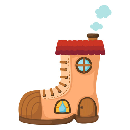 Illustration of isolated shoe house.vectorのイラスト素材