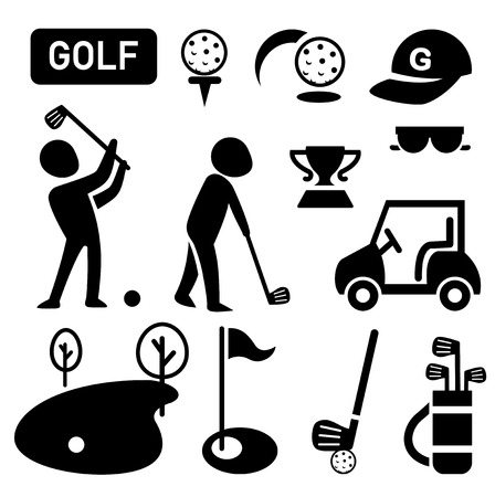 isolated golf icon illustration vectorのイラスト素材