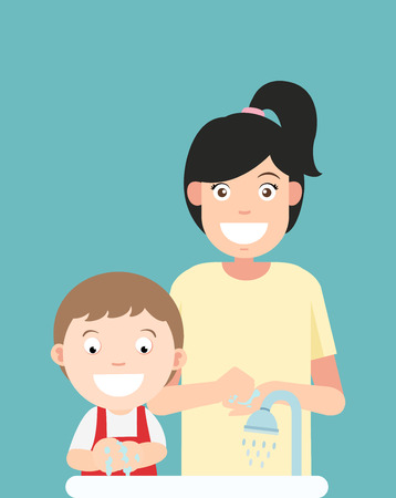 Washing hands,vector illustration.のイラスト素材