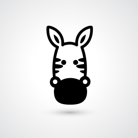 zebra head icon Vector illustration.のイラスト素材