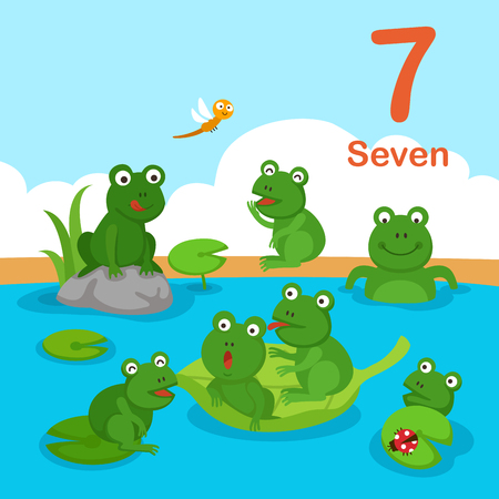 Illustrator of number seven vectorのイラスト素材