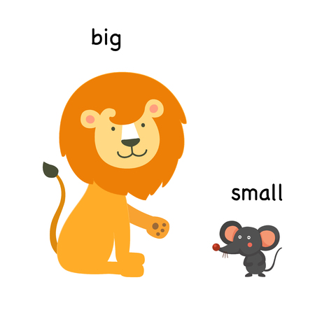 Opposite big and small vector illustrationのイラスト素材