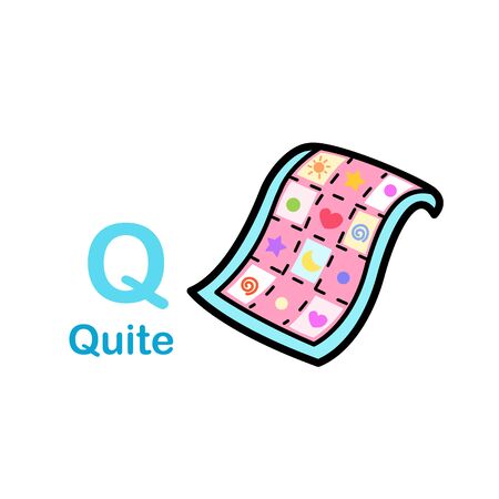 Alphabet Letter Q-Quite vector illustrationのイラスト素材