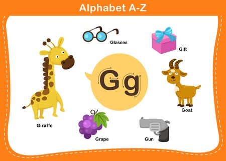 Alphabet Letter G vector illustrationのイラスト素材