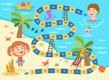 Educational maze game for children illustrationのイラスト素材