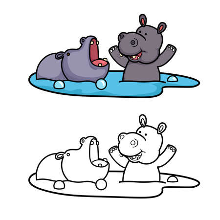 Illustration of educational coloring book vectorのイラスト素材