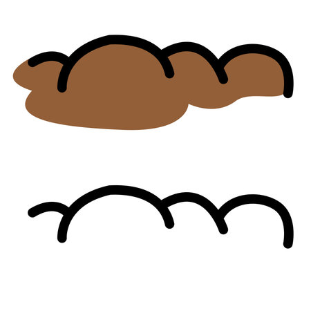 Illustration of isolated colorful and black and white soilのイラスト素材