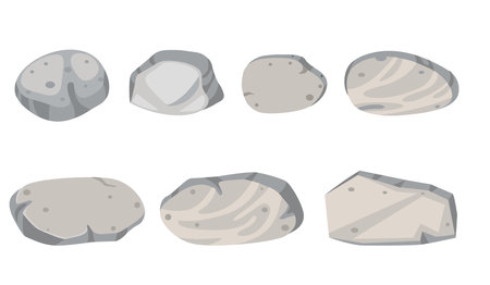 illustration of isolated stone set vectorのイラスト素材