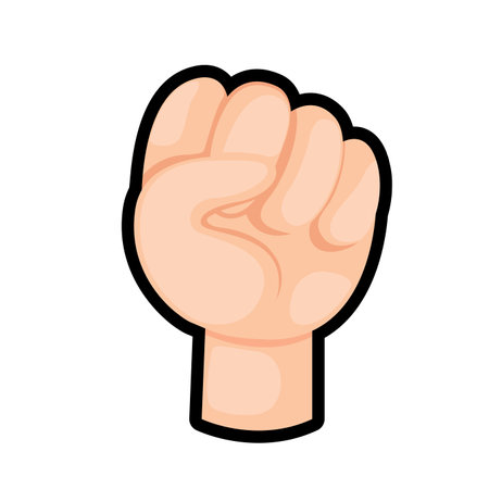 counting hand.finger number zero  illustration vectorのイラスト素材