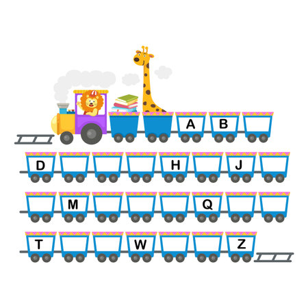 Fill in the missing letters illustration vectorのイラスト素材