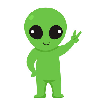 cartoon characters child cosplay alienのイラスト素材