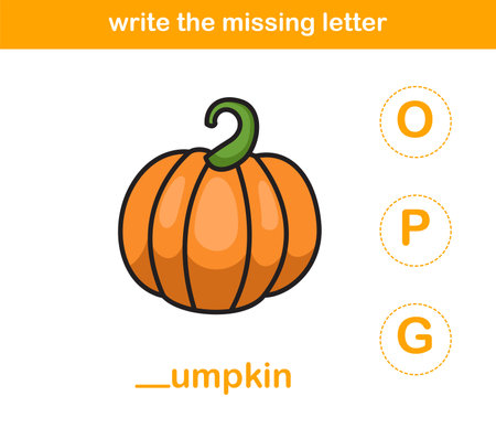 write the missing letter,illustration, vectorのイラスト素材