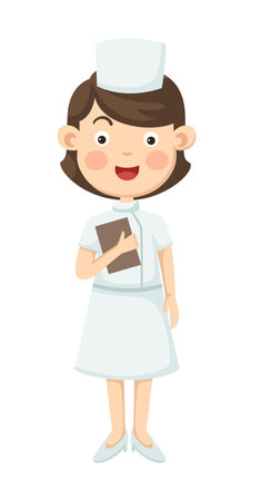 Profession nurse vector illustration on white backgroundのイラスト素材