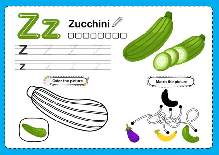 Illustration Isolated Alphabet Letter Z-Zucchiniのイラスト素材