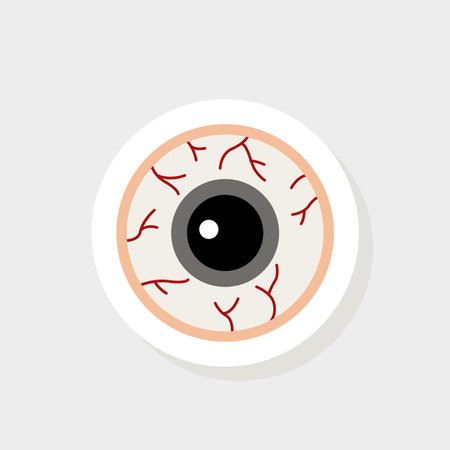 illustration Halloween eye sticker iconのイラスト素材