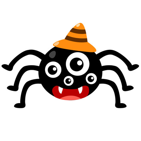 illustration Halloween spider symbol vectorのイラスト素材