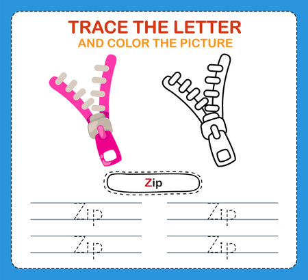 Trace letters of english alphabet and coloring book.Handwriting practice for preschool kidsのイラスト素材