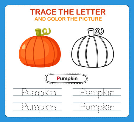 Trace letters of english alphabet and coloring book.Handwriting practice for preschool kidsのイラスト素材