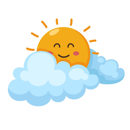 Summer sun feeling smile vector illustrationのイラスト素材