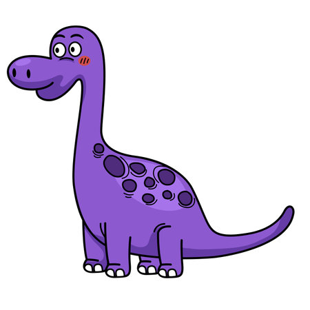 illustration of dinosaur outline character white on background vectorのイラスト素材