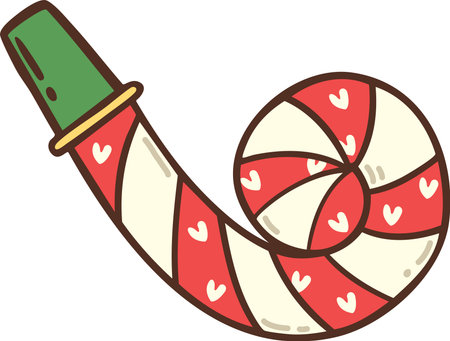 party blower cartoon doodle hand drawnのイラスト素材