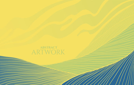 abstract japanese landscape on light background with gradientのイラスト素材
