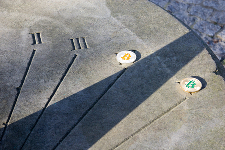 It's time for bitcoins, conceptの写真素材