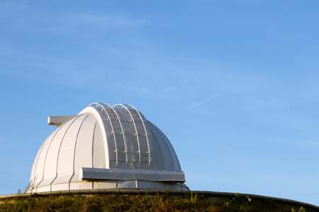 White dome of a large telescope in the Observatoryの写真素材