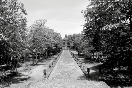 ancient castle phanomrung(blackwhite),buriram thailandの写真素材