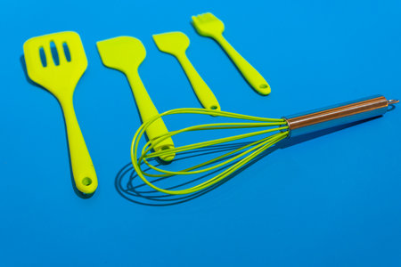 Colorful Silicone Baking Tools are the perfect way to add a touch of fun and whimsy to your baking experienceの写真素材