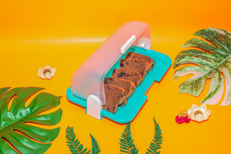 The Rectangular Cake Container with Teal Lid is the perfect storage solution for your delicious...