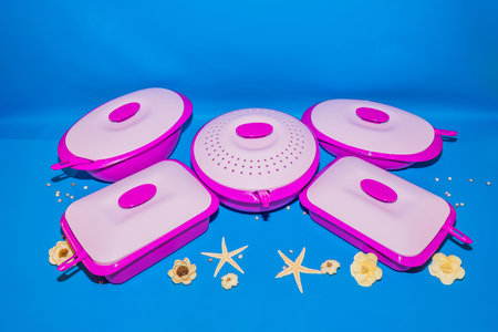 The Purple Plastic Vegetable Container Set is a versatile and convenient storage solution for your...