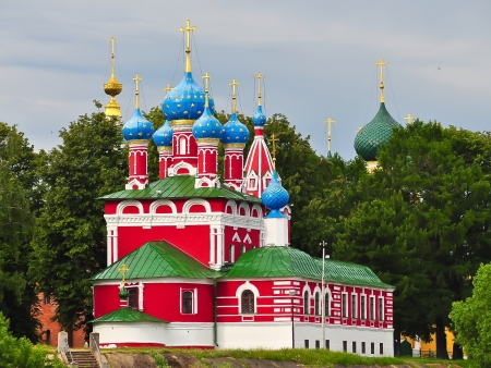 Church of St  Demetrius on the Spilled Blood - Uglich, Russiaの写真素材