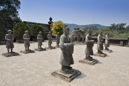 Stone Mandarins at Khai Dinh Tomb - Hue, Vietnamの写真素材