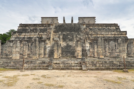 Temple of the Warriors - Chichen Itza, Mexicoの写真素材