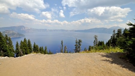 Crater Lake, Mount Mazama - Klamath County, Oregonの写真素材