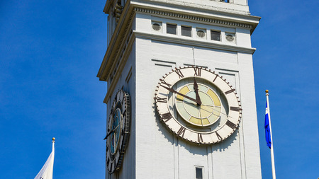 Close Up View of Clock Tower, Ferry Building - San Franciso, CA