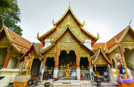 Facade of Wat Phra That Doi Suthep - Chiang Mai, Thailandのeditorial素材