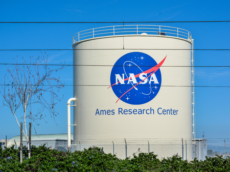 Mountain View, CA, USA - Feb. 21, 2016: NASA Ames Research Center. Commonly known as NASA Ames, this facility is a major NASA research center at Moffett Airfield in California's Silicon Valley.のeditorial素材