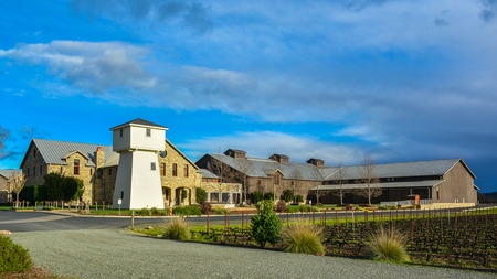Oakville, CA, USA - Jan. 31, 2016: Silver Oak Cellars. Established in 1972, Silver Oak Cellars is a family-owned, California winery dedicated to producing only Cabernet Sauvignon.のeditorial素材