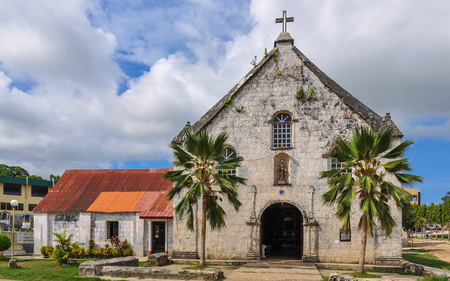 Spanish Colonial Era Church, Saint Francis de Assisi - Siquijor, Philippinesの写真素材