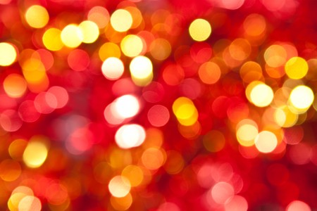 Defocused abstract red and yellow christmas background の写真素材