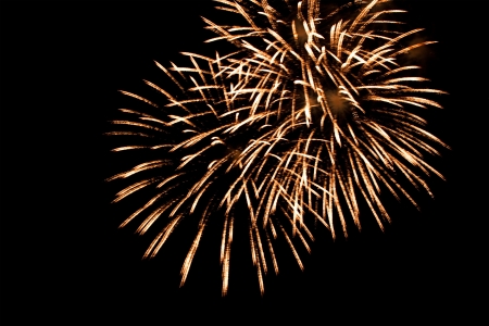 Firework streaks in the night skyの写真素材