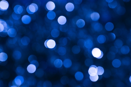 Defocused abstract blue christmas backgroundの写真素材