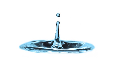 water splash isolated on white
